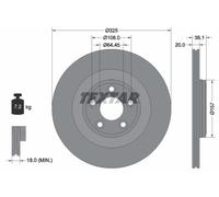 2X TEXTAR Discos De Freno Traseros Para Jaguar F-Type Cabriolet QQ6_ X152