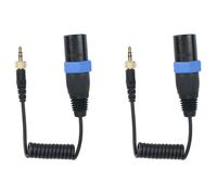 2X Tipo de Bloqueo Saramónico de 3,5 mm Una 3,5 mm TRS Una XLR Salida de Micrófono Macho Cable de Audio Universal para Receptores Inalámbricos