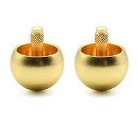 2X Tippe Top Metal Flip Over Top Peonza Giratoria de Acero Inoxidable IncreBle Regalo de Juguete, Dorado