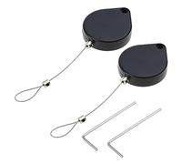 2X Tirador de Cable retráctil para cierrapuertas automático | Caja Antirrobo-Cable Caja Tirón Telescópico Automático