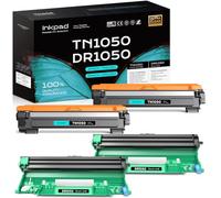 2X TN1050 Tóner + 2X DR1050 Tambor Compatibles para Brother TN1050 DR1050 para Brother HL-1210W DCP-1610W HL-1212W DCP-1612W HL-1110 DCP-1510 HL-1112 DCP-1512 MFC-1910W MFC-1810 Impresora