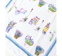 2x Toallas Lavanda Kracht de Rizo Cocina Invitados Flores Hierbas 45x70cm