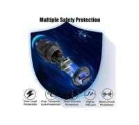 2X Tomacorriente USB de 12 V, Carga RáPida Dual con VoltíMetro e Interruptor de Encendido, Adaptador de Cargador USB MultifuncióN para AutomóVil,