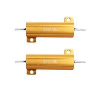 2X Tono Dorado Resistencia de Aluminio de Alambre Bobinado de Macho de Tornillo 1 Ohm 5% 50 Vatios