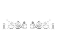 2x TOPRAN Conjunto De Juntas De Eje Delantero Para Audi A6 Avant 4F5 C6 4F2