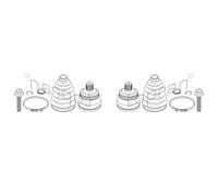 2X TOPRAN Conjunto De Juntas De Eje Delantero Para VW Sharan 7M8 7M9