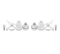 2X TOPRAN Conjunto De Juntas De Eje Delantero Para VW Transporter IV Bus
