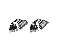 2X Transmisor de Video Balun BNC UTP CAT5 de 4 Canales para Cámaras de CCTV/Vigilancia. Transmisor Coaxial HD de 4 Vías Trend.
