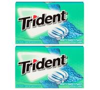 2x Trident Menta Dulce Giro Sabor sin Azúcar Goma con Xilitol Dulces Americanos