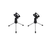2X Tripode Ajustable del Angulo Portatil Plegable Desmontable Soporte Sostenedor Apoyo de Microfono de Escritorio Mesa