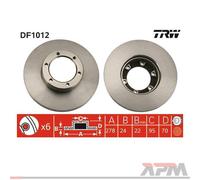 2x TRW DF1012 Disco De Freno Para Renault Master I T P
