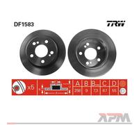 Disco de freno TRW DF1583 para MERCEDES-BENZ 190 (W201) 2.0 1982-1984