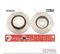 2x TRW DF1790 Disco Freno para Fiat Bravo II 198 Lancia Delta III Alfa Romeo 164