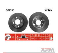 2X TRW DF2765 Disco De Freno Para VW Caddy II 9U7 Skoda Felicia I 6U1