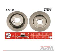 2x TRW DF4217 Disco De Freno 294 Mm Para Ford Transit FA FM FN FB FC FD FS FZ