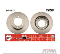 2x TRW DF6110 Disco Freno para Mercedes-Benz W415 Renault Megane II Nissan NV250