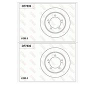 2x TRW DF7839 Disco De Freno Para Suzuki Jimny SN Jimny Cerrado SN A6G