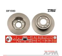 2x TRW DF7928 Disco De Freno Para KIA Rio III UB Hyundai Accent IV RB
