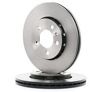 2x TRW Disco de freno Delantero Ø256mm Altura: 37mm Espesor: 22mm Corona de Agujeros - Ø: 100mm ventilado DF2803 Compatible con VW Polo V Hatchback 6R1, 6C1 Golf IV Hatchback 1J1 Golf V Hatchback 1K1