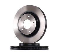 2x TRW Disco de freno Delantero Ø280mm Altura: 43,9mm Espesor: 24mm Corona de Agujeros - Ø: 114,3mm ventilado DF6471 Compatible con NISSAN JUKE F15 PULSAR Fastback C13 Sentra VII B17