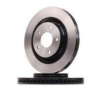 2x TRW Disco de freno Delantero Ø296mm Altura: 43,9mm Espesor: 26mm Corona de Agujeros - Ø: 114,3mm ventilado DF4964 Compatible con RENAULT Koleos I HY, NISSAN Qashqai/Qashqai +2 I J10, NJ10