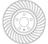 2x TRW Disco de freno Delantero Ø318mm Altura: 57,2mm Espesor: 30mm Corona de Agujeros - Ø: 112mm ventilado DF6950S