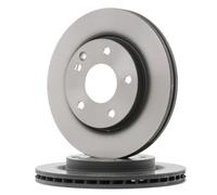 2x TRW Disco de freno Delantero adecuado para MERCEDES-BENZ Clase A (W168) 260mm