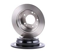 2x TRW Disco de freno Trasero Ø262mm Altura: 61,1mm Espesor: 10mm Corona de Agujeros - Ø: 114,3mm macizo DF6123 Compatible con KIA CEE'D SW ED, HYUNDAI i30 FD