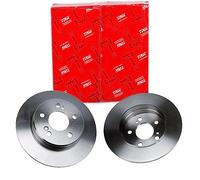 2x TRW Disco de freno Trasero Ø278mm Altura: 53,5mm Espesor: 9mm Corona de Agujeros - Ø: 112mm macizo DF2757 Compatible con MERCEDES-BENZ W124 Sedán W124 Clase C Sedán W202 Clase C Sedán W203 SLK R170