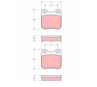 2x TRW GDB914 Juego Pastillas de Freno Disco Trasero para Opel Omega A Senator B