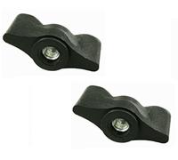 cyclingcolors 2x tuercas de mariposa mano M6 M8 40mm cabeza plástico (M6)