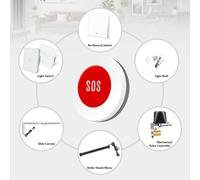 2X Tuya ZigBee SOS BotóN Sensor Alarma NiñOs Mayores Alarma Ayuda de Emergencia Interruptor Tuya Life Control Remoto