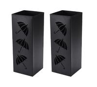 2X Umbrella Stand Outdoor Design Square Metal in Modern Style with Rem