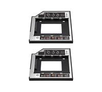 2X Universal 2Nd HDD Ssd Caddy de Disco Duro de 9,5 mm para La Bahía ÓPtica de Cd / DVD-Rom para El Soporte del Disco Duro SDD Sataii Sdd