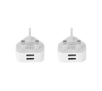 2X Universal USB Uk Plug 3 Pin Wall Charger Adapter with USB Travel Charger Charging for Phone (2 Port)