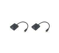 2X USB-C USB3.1 Tipo-C Aplicable A Cable Adaptador VGA Macho A VGA Hembra Convertidor de Transferencia de Video 1080P Adecuado para 12