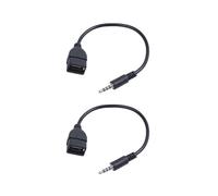 2X USB Puerto, AUX, 3.5 mm Enchufe para Cable de Carga - de Datos- de Audio Negro