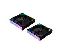 2X V2RS Ventilador de Caja Magic Block Empalme Libre 120 mm PC Computadora 12 V Ventilador de Chasis Lian 3PIN 5 V ARGB Divine Light Li Negro,A