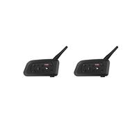 2X V6 Motorcycle Helmet Headset with 1500M BT Interphone Communicator for 6 Riders Waterproof