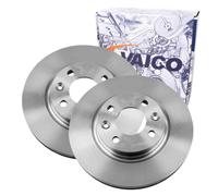 2x VAICO Discos de Freno 258mm Ventilado Delant. Apto para Dacia Logan Sandero
