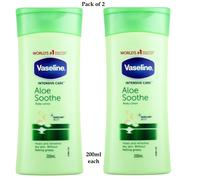 2X Vaseline Intenso Cuidado Loción para Cuerpo Aloe Alivio 200ml