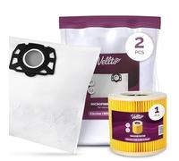 2x Vellto Bolsa Aspiradora Compatibles Con Kärcher 2.863-314.0 WD3 SE3001 WD2 PLUS SE 4001 4002 V12 V15 V17 KWD1-3 WD3.200 KFI 357 Repuesto Con Filtro De Aire