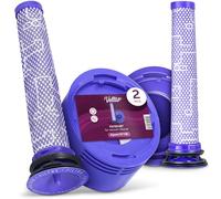 2x Vellto Filtro Compatible con Dyson V7 V8 Car Boat Absolute Allergy SV11 Animal Pro Extra Carbon Fiber Motorhead Origin Recambio Lavable HEPA Aspiradora Escoba Accesorio