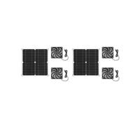2X Ventilador Alimentado por Panel Solar Ventilador de Escape Solar de 11 Pulgadas para Casa de Aves de Corral para Mascotas Invernadero Techo de RV