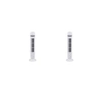 2X Ventilador de Aire Portátil, Ventilador de Torre Aerodinámico con LED, Viento Potente, Ahorro de Espacio, Diseño Sin Aspas, Interfaz USB