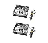 2X Ventilador de Enfriamiento Del Enrutador, Enfriador Pc Bricolaje Caja TV Silencioso 120 mm CC 5V Corriente USB (Edición Estándar)