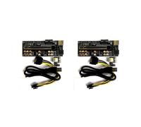 2X VER018 PRO PCI-e Riser Card USB 3.0 Cable 018 PCI Express 1X una 16X Extender Adaptador PCIe para BTC Mining (Negro)