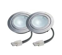 2x Vidrio Esmerilado AC 12V Luces For Gabinetes De Cocina 20W 60mm 2.5in 60mm Agujero Cocina Luz Debajo Del Gabinete Luz Empotrada Display Puck, Iluminación Uniforme