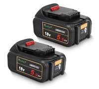2X Waitley 5.0A DCB184 para Dewalt 18V Batería DCB184 DCB200 DCB182 DCB180 DCB181 DCB182 DCB200