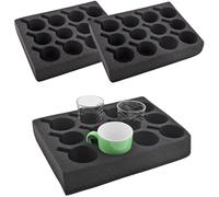 2x wamovo Caravana Autocaravana Soporte Tazas Portaplatos de Cristal